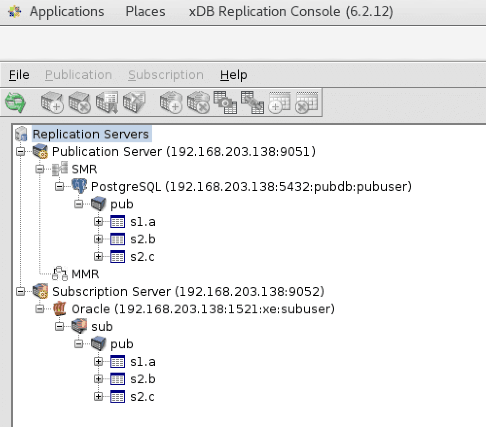 PostgreSQL to Oracle replication tree